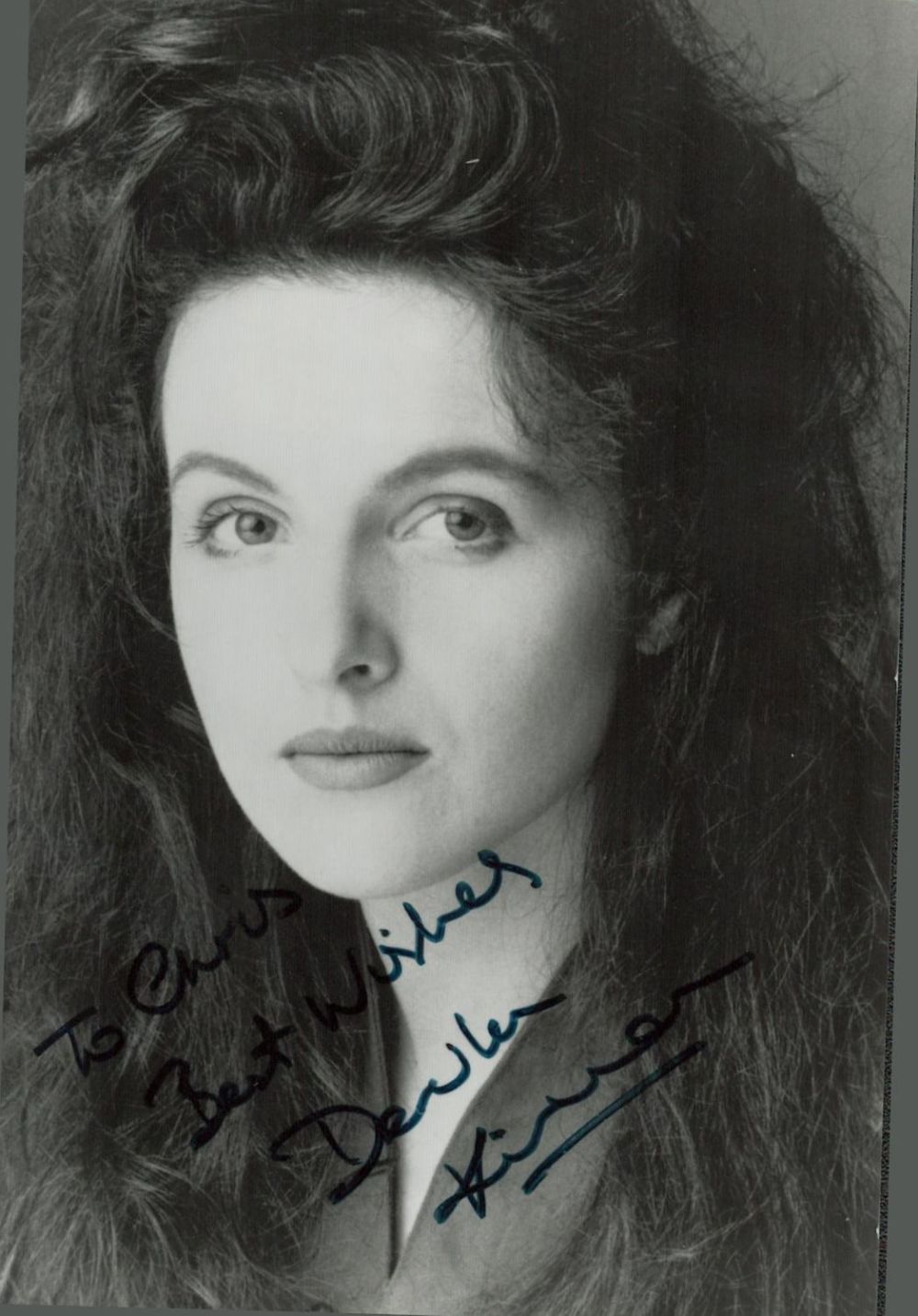 Lot 715: Irish Actress Dervla Kirwan signed 5x3 inch approx...