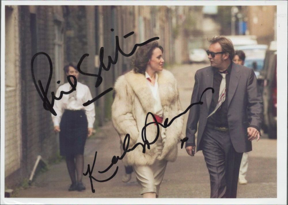 Lot 721: Philip Glenister and one other Signed 7x5 inch...