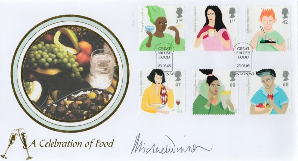 Lot 739: Michael Winner signed A Celebration of Food FDC...