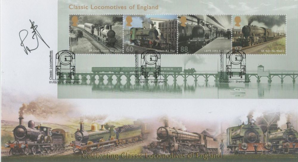 Lot 742: Pete Waterman signed Celebrating Classic Locomotives of England...