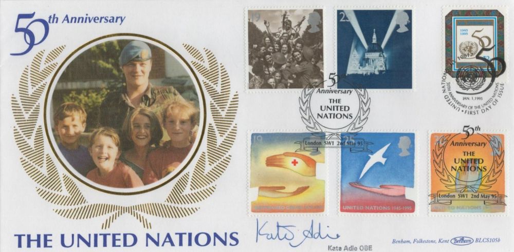 Lot 750: Kate Adie signed 50th Anniversary The United Nations...