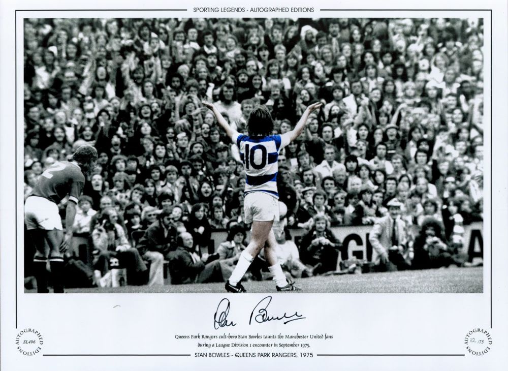 Lot 471: Stan Bowles Queens Park Rangers (QPR) 12x16 Signed...