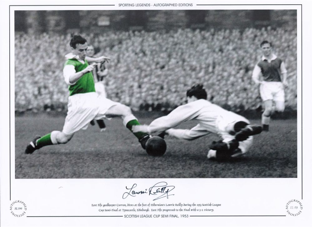 Lot 486: Lawrie Rielly Hibernian's 12x16 Signed Colourised Autographed Editions,...