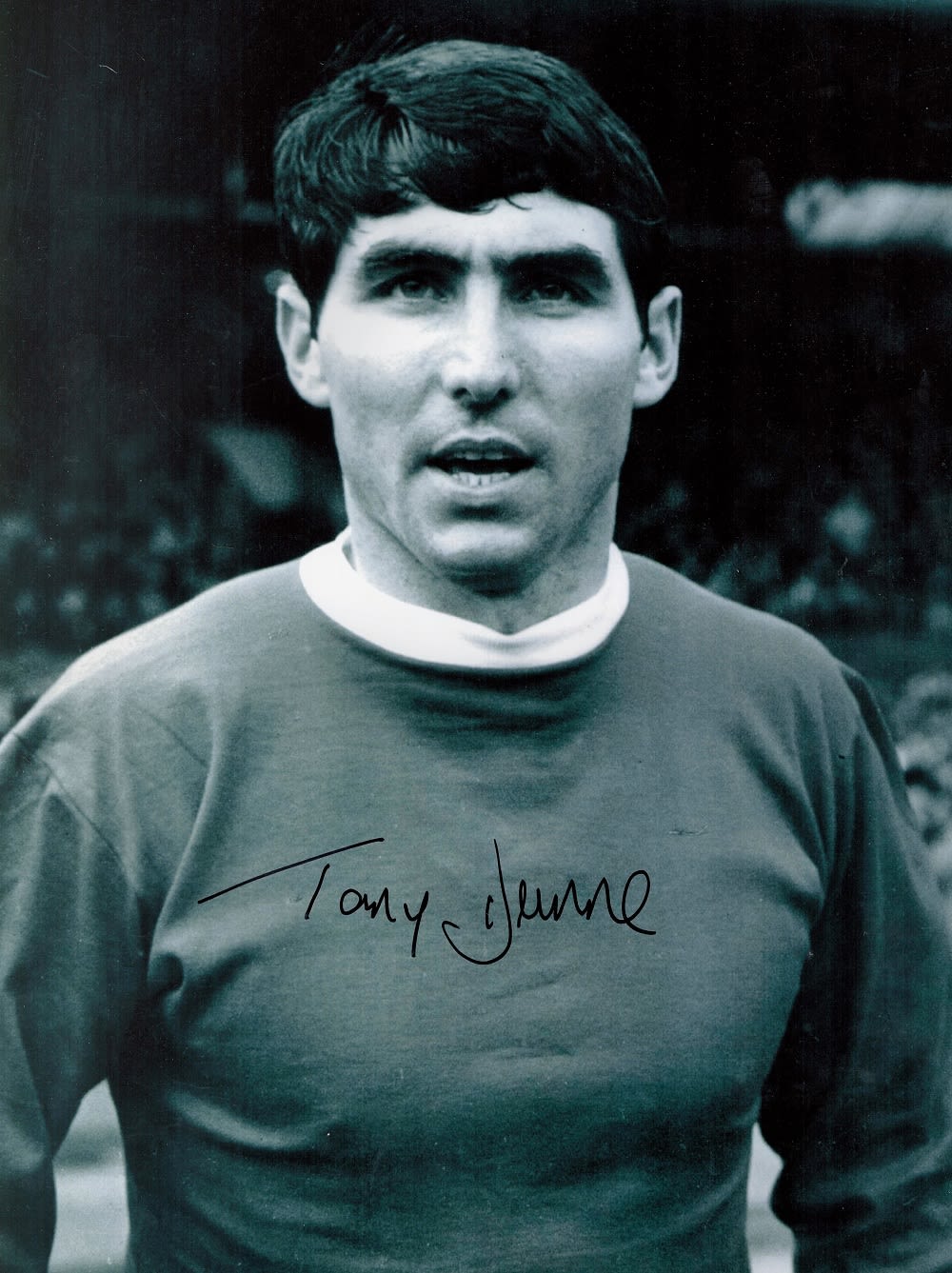 Lot 604: Tony Dunne Signed 16 x 12 Black and...