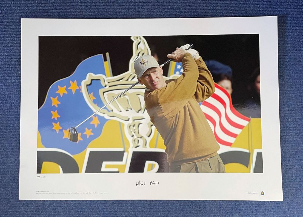 Lot 623: Phillip Price signed 16 x 23 coloured limited...