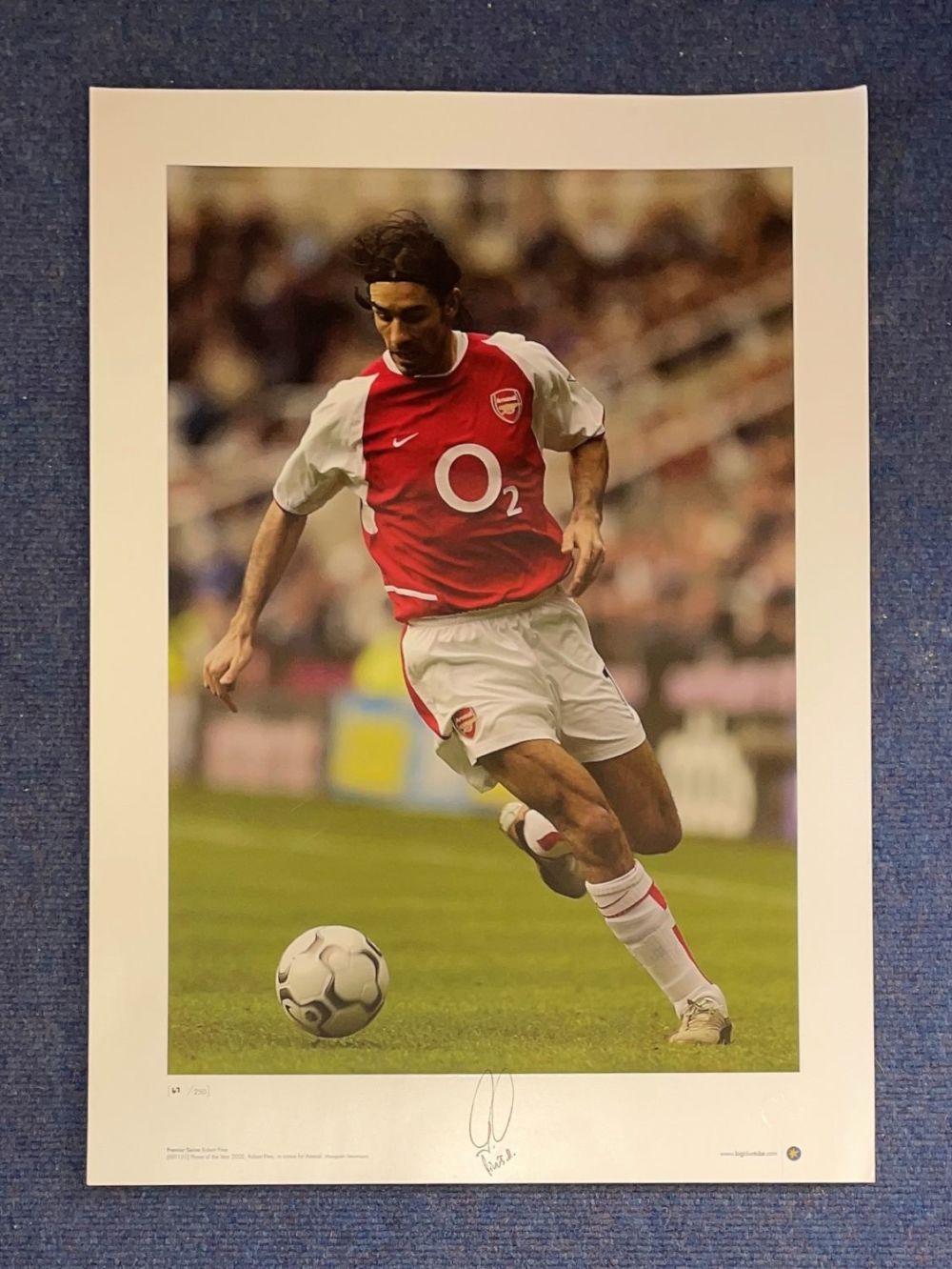 Lot 631: Robert Pires Arsenal signed 16 x 23 coloured...