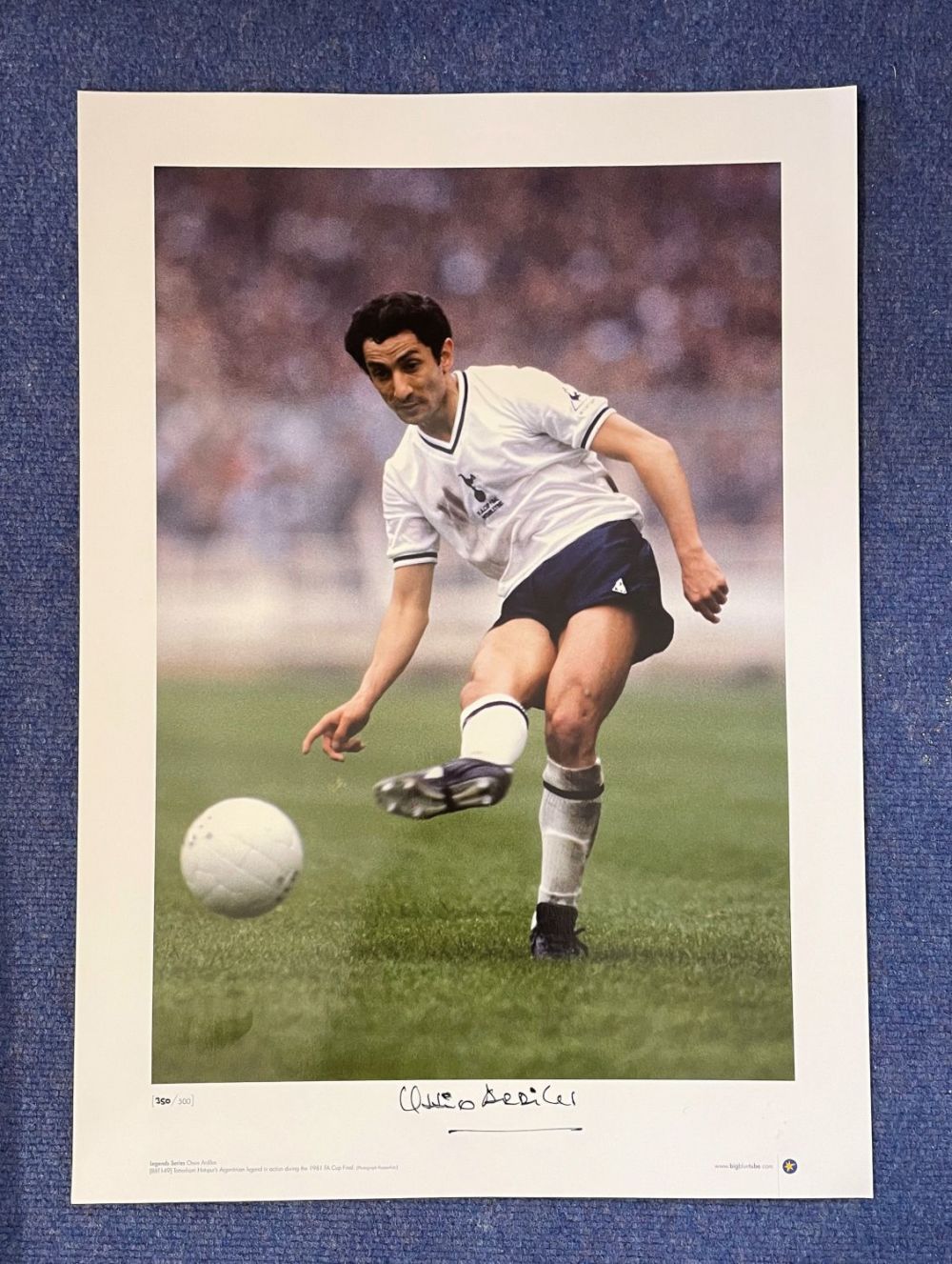 Lot 633: Ossie Ardiles Tottenham 16 x 23 coloured limited...