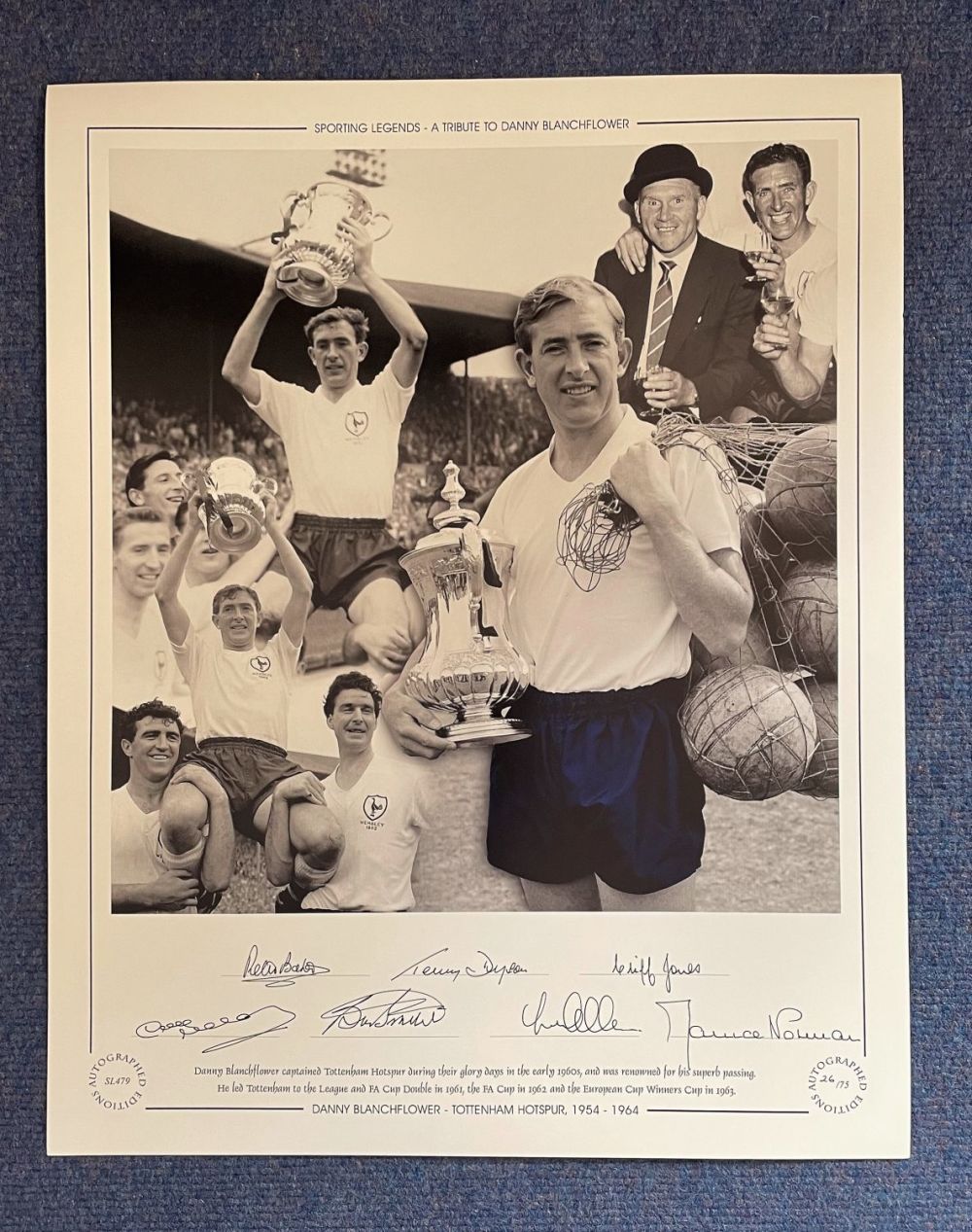 Lot 640: Peter Baker, Terry Dyson, Cliff Jones, Dave MacKay,...
