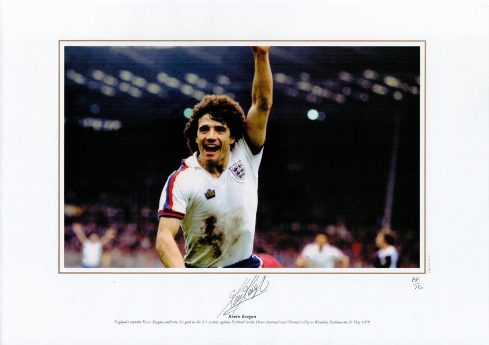 Lot 645: Kevin Keegan signed 16x12 colour Artist Proof print....