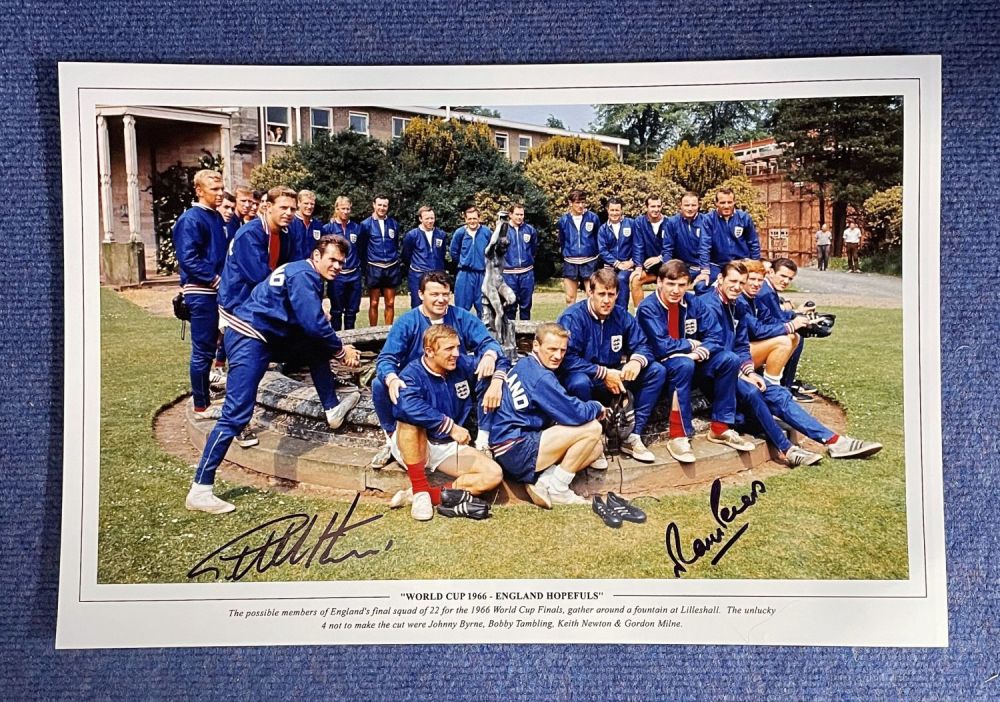 Lot 647: Geoff Hurst and Martin Peters signed 18 x...