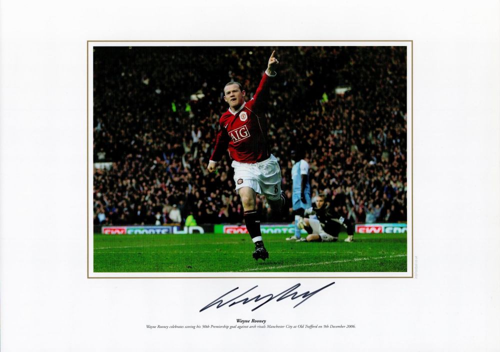Lot 666: Wayne Rooney Manchester United signed 16 x 12...
