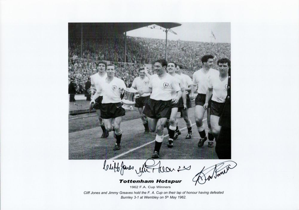 Lot 678: Jimmy Greaves, Cliff Jones and Bobby Smith Tottenham...
