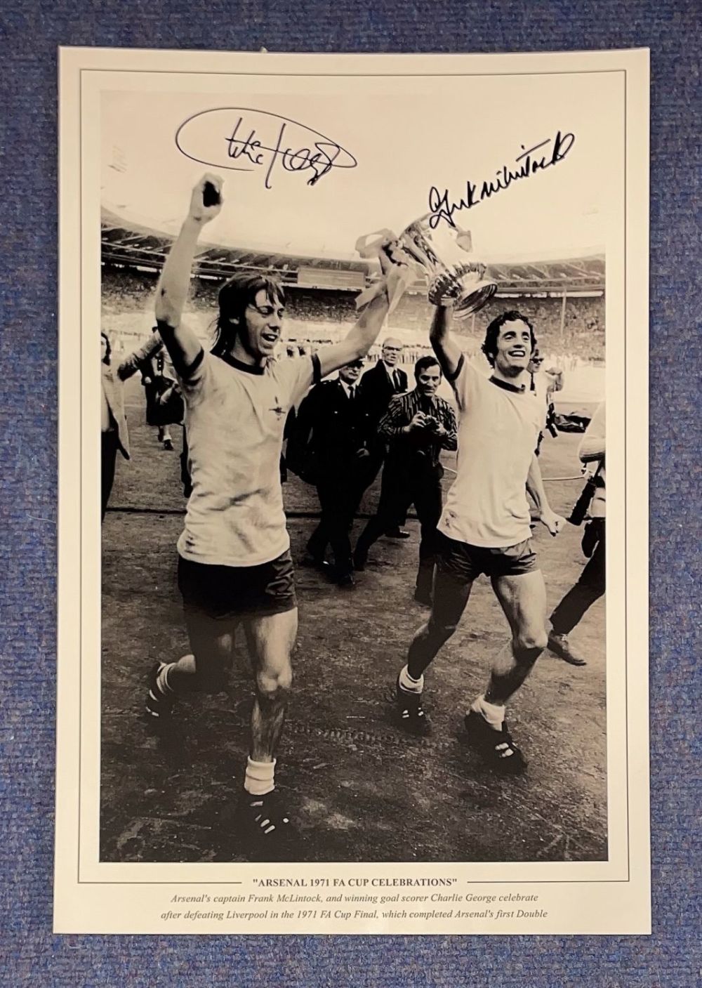 Lot 688: Charlie George and Frank McLintock signed 18 x...