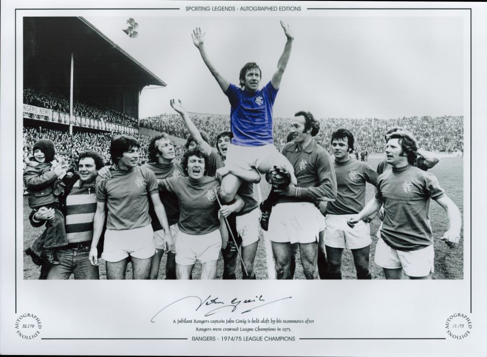 Lot 711: John Greig 16 x 12 Colourised Limited Edition...