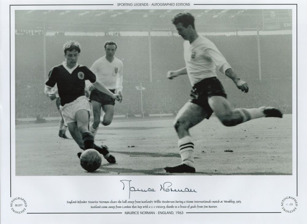 Lot 729: Maurice Norman Signed 16 x 12 Black and...
