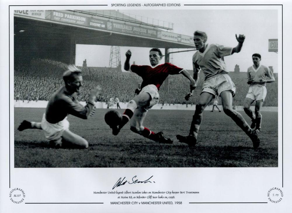 Lot 730: Albert Scanlon Signed 16 x 12 Colourised Autograph...