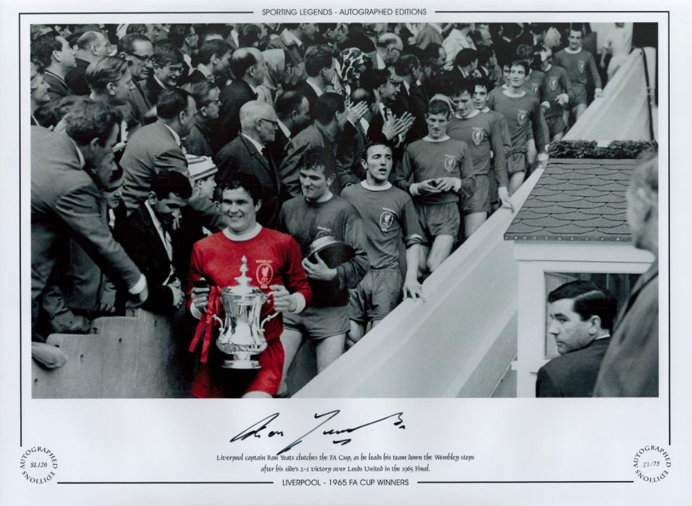 Lot 778: Ron Yeats Signed 16 x 12 Colourised Autograph...