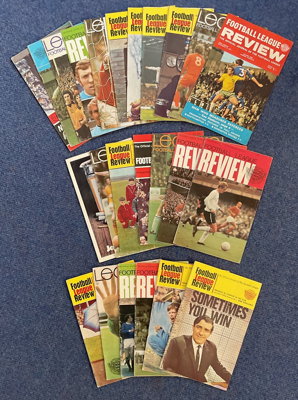 Lot 503: Football Collection 24 vintage League Review the Official...