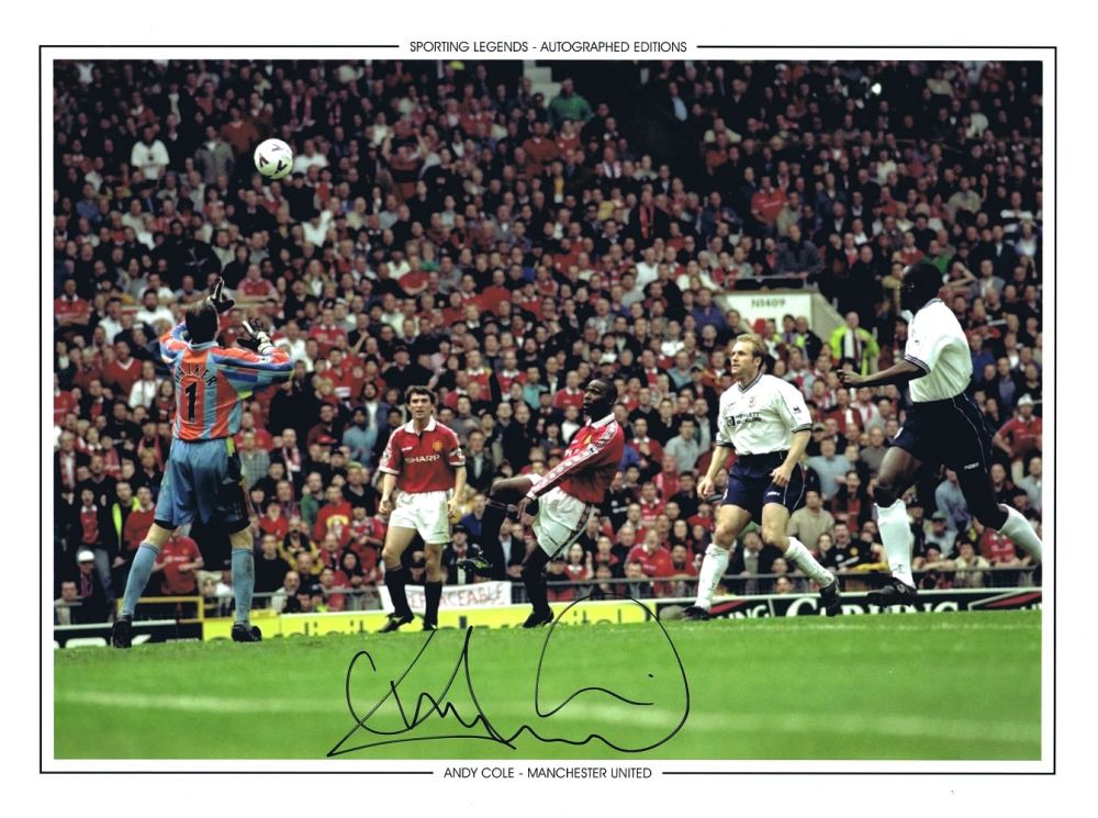 Lot 563: Football Autographed Andy Cole 16 X 12 Photographic...