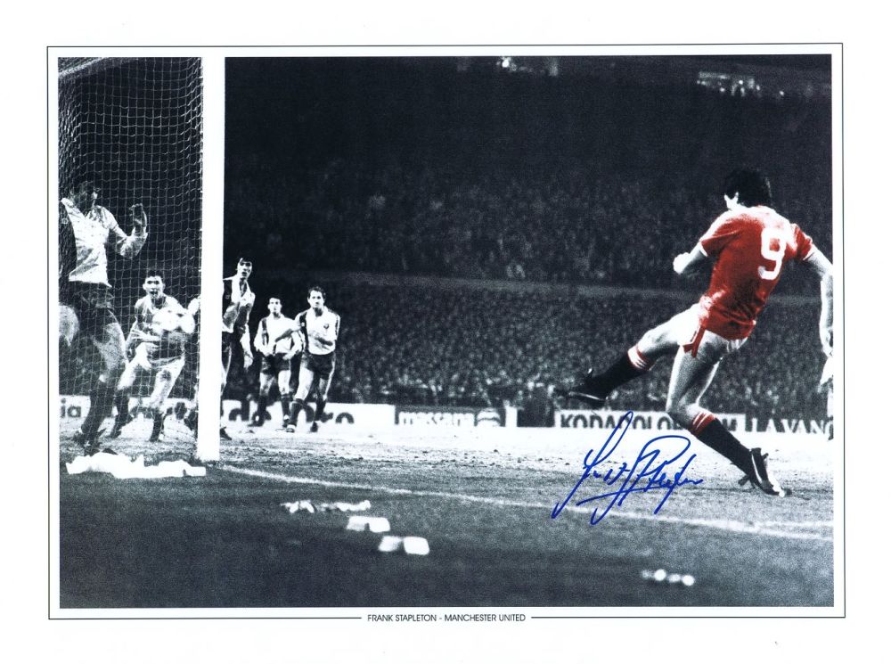 Lot 574: Football Autographed Frank Stapleton 16 X 12 Photographic...