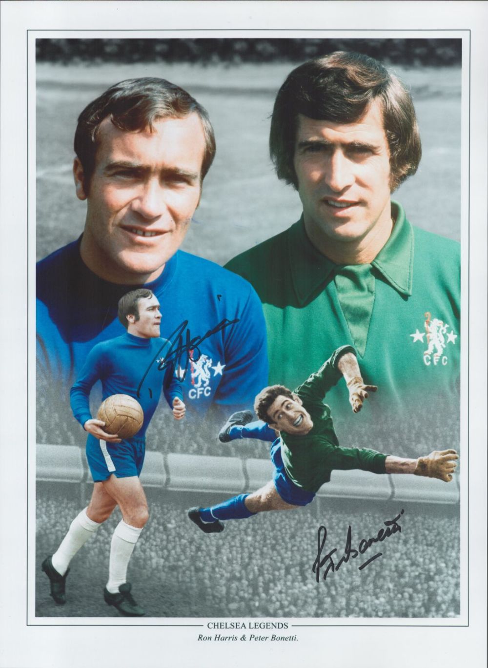 Lot 745: Football Ron Harris and Peter Bonetti Chelsea Legends...