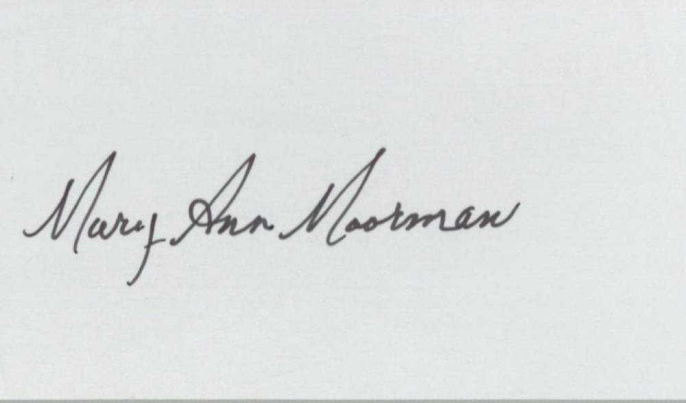 Lot 110: Historical Witness, Mary Ann Moorman signed 3x5 promo...