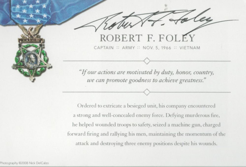 Lot 122: Robert F. Foley A Medal of Honor commemorative...