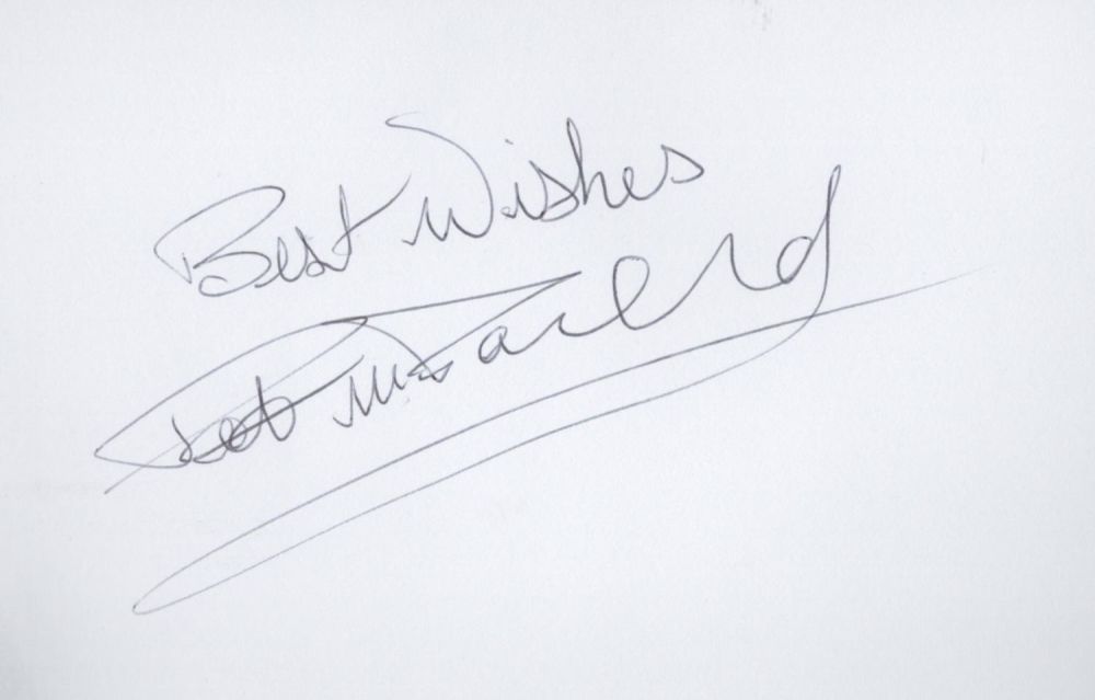 Lot 145: Peter McParland white card (measuring 6"x4") nicely signed...