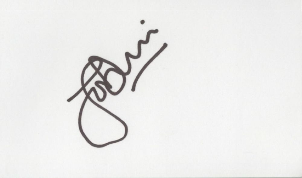 Lot 152: Jo Durie white card (measuring 5"x3") signed in...
