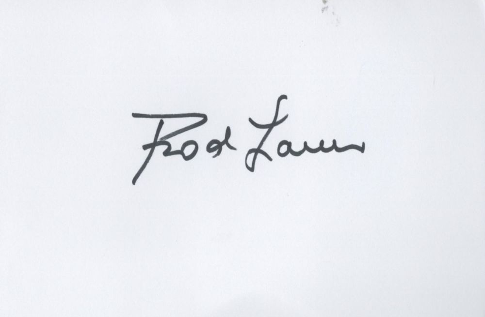 Lot 153: Rod Laver white card (measuring 6"x4") signed in...
