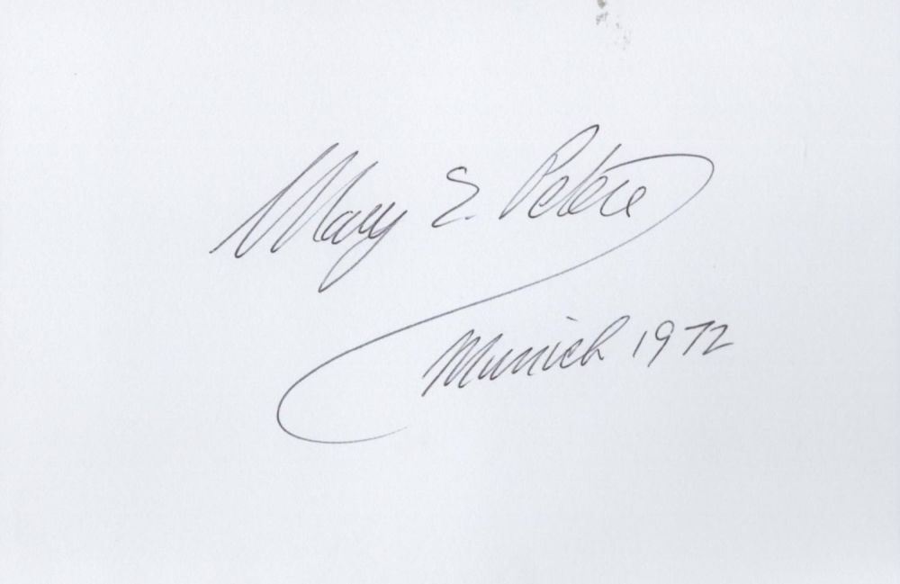 Lot 159: British Olympic athlete Mary Peters white card (measuring...