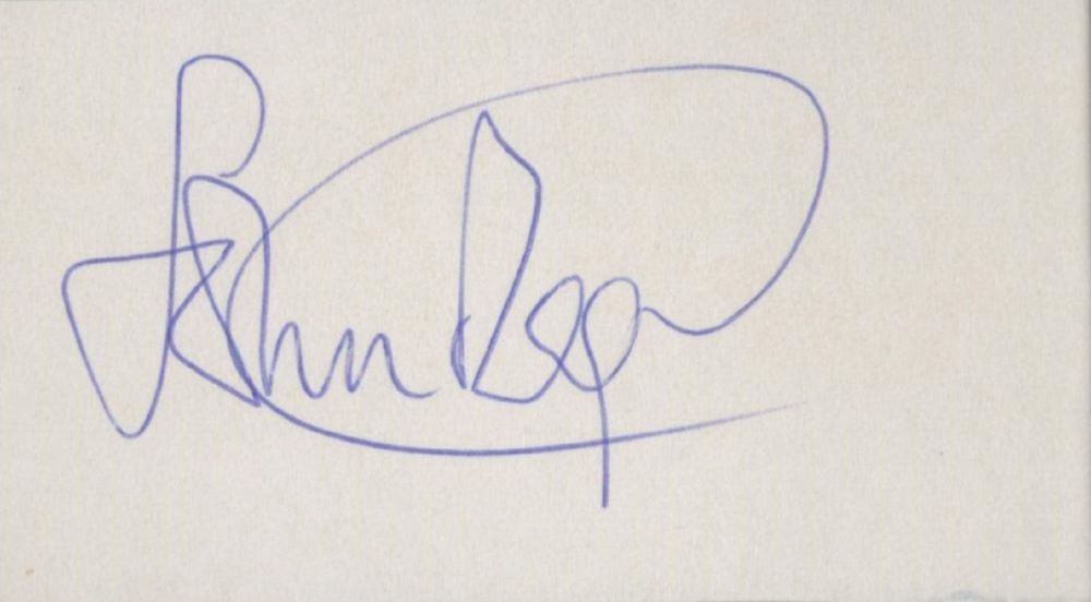 Lot 163: John Regis white card (measuring approx. 3. 25"x1....