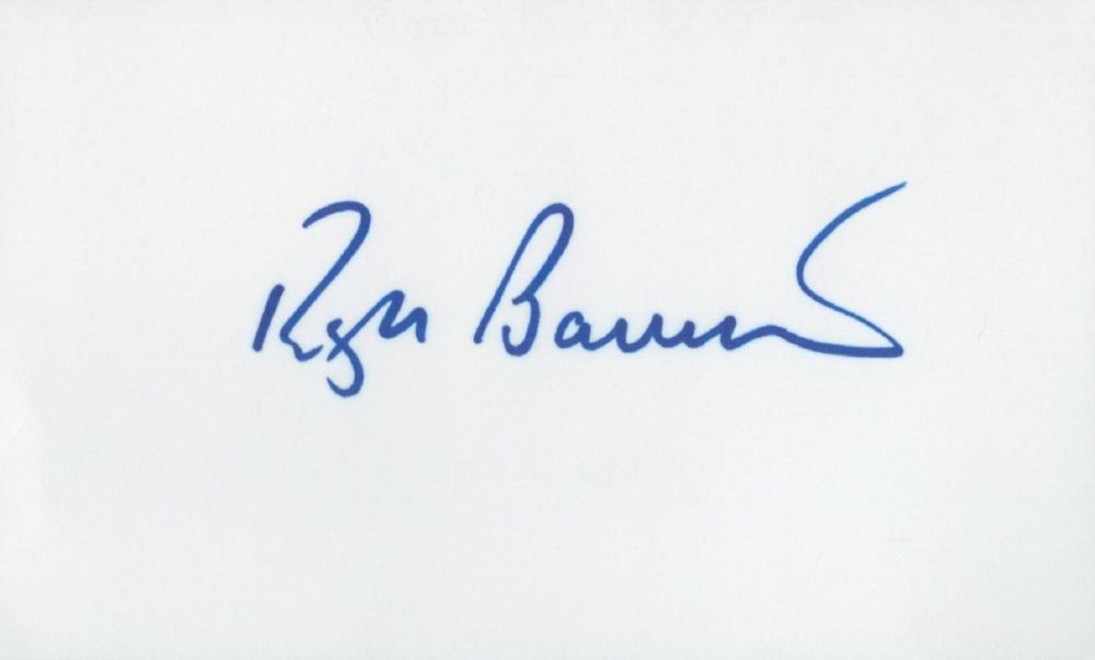Lot 169: Sir Roger Bannister white card (measuring 5"x3") signed...