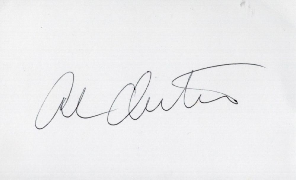 Lot 178: Al Oerter white card (measuring 5"x3") signed in...