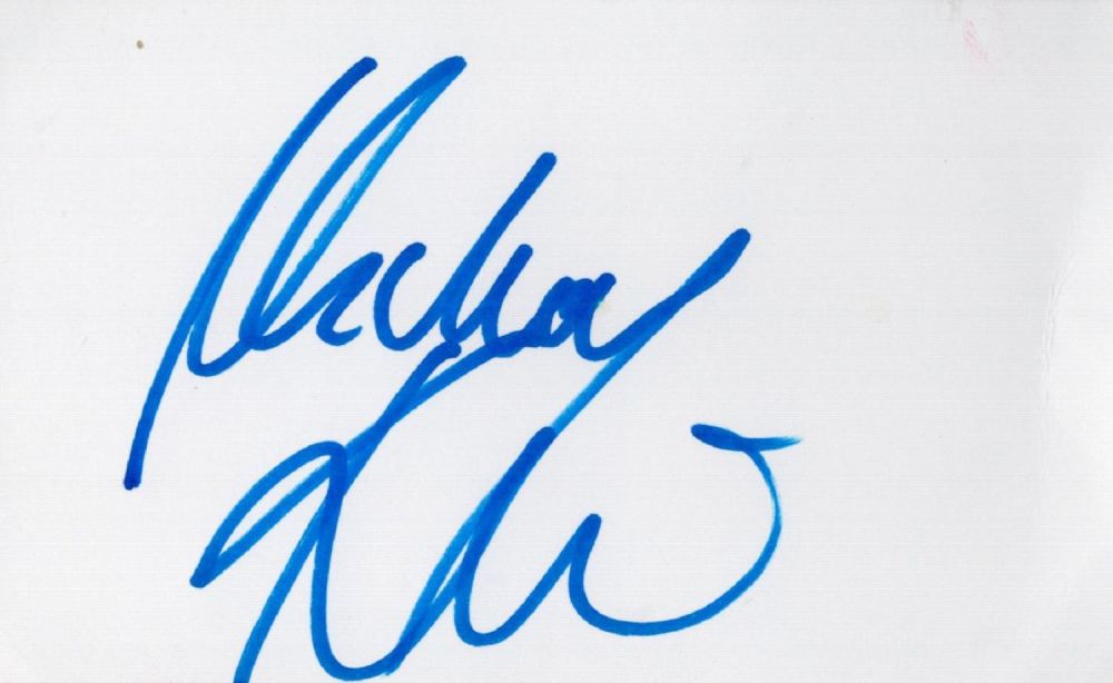 Lot 179: Michael Klim white card (measuring 5"x3") signed in...