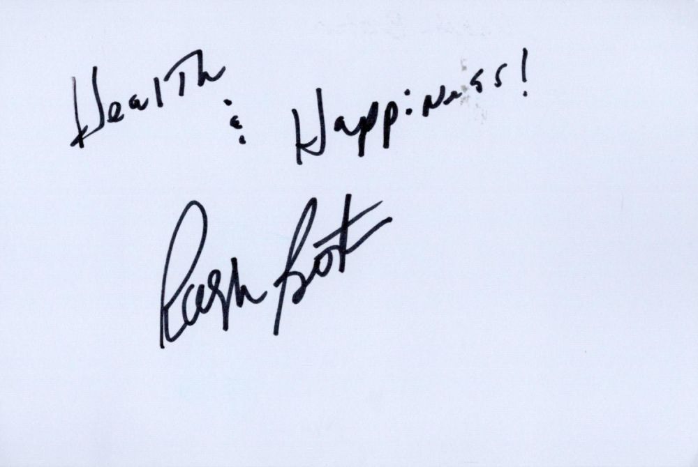 Lot 182: Ralph Boston white card (measuring 6" x4") nicely...