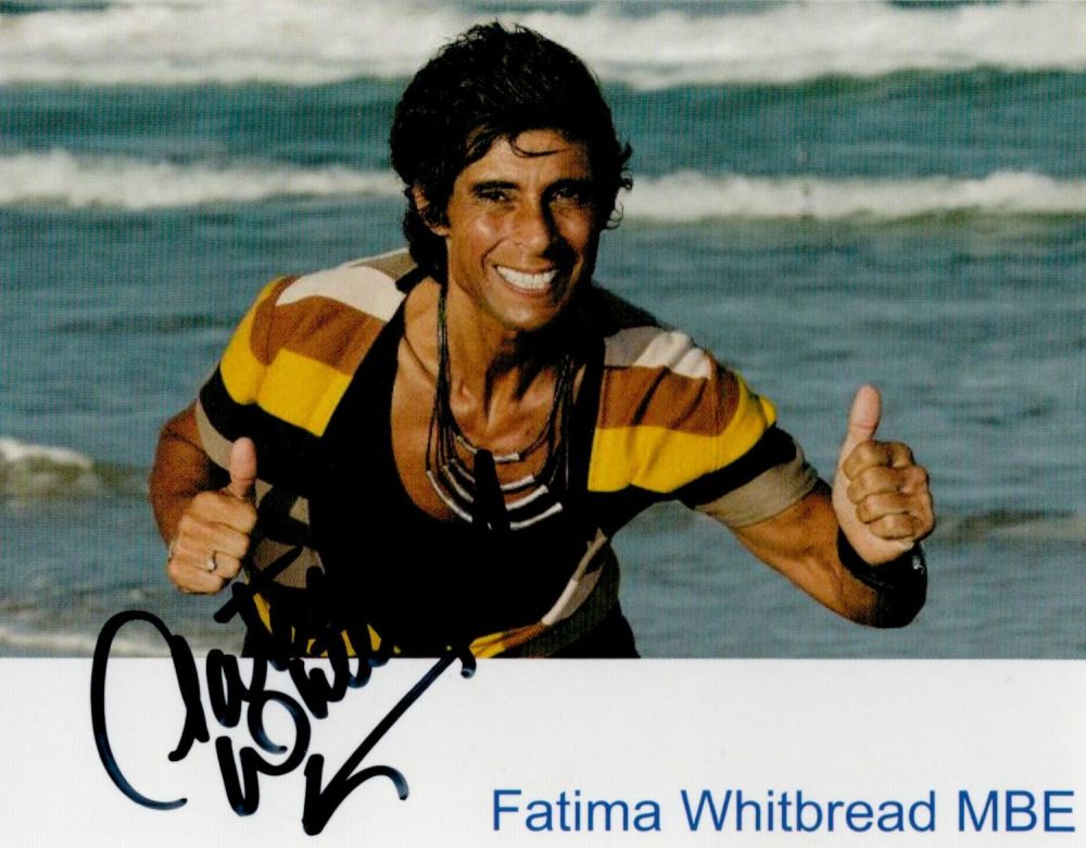 Lot 187: Fatima Whitbread colour 6"x4" picture signed in black...