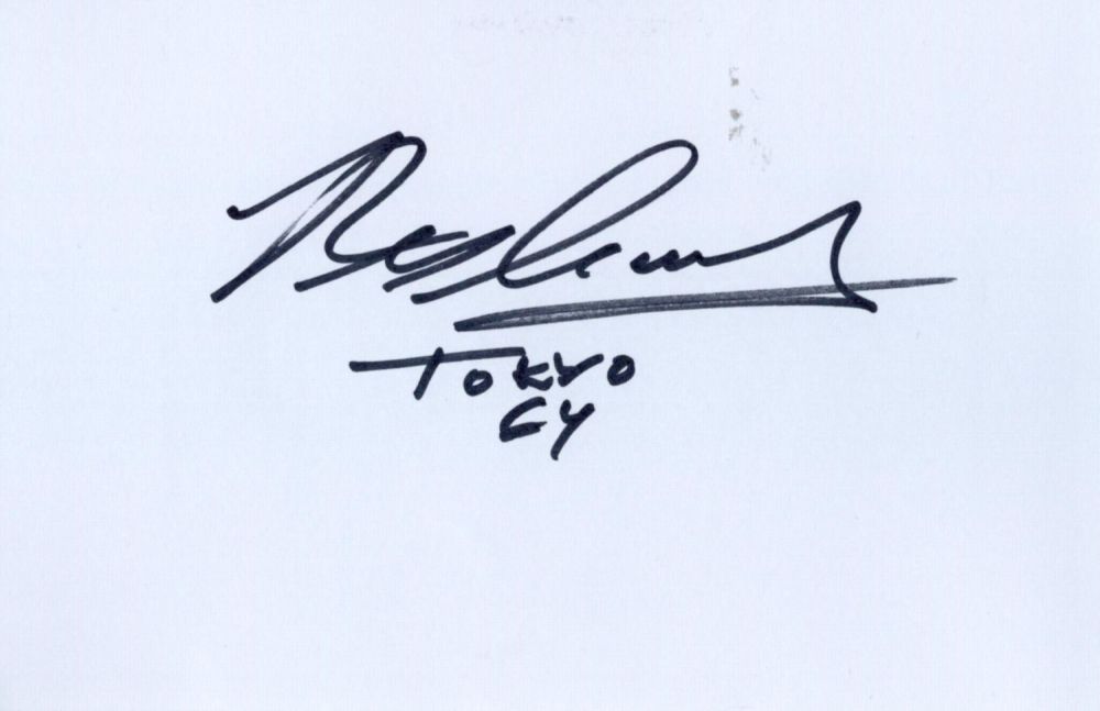Lot 192: Rex Cawley white card (measuring 6"x4") nicely signed...