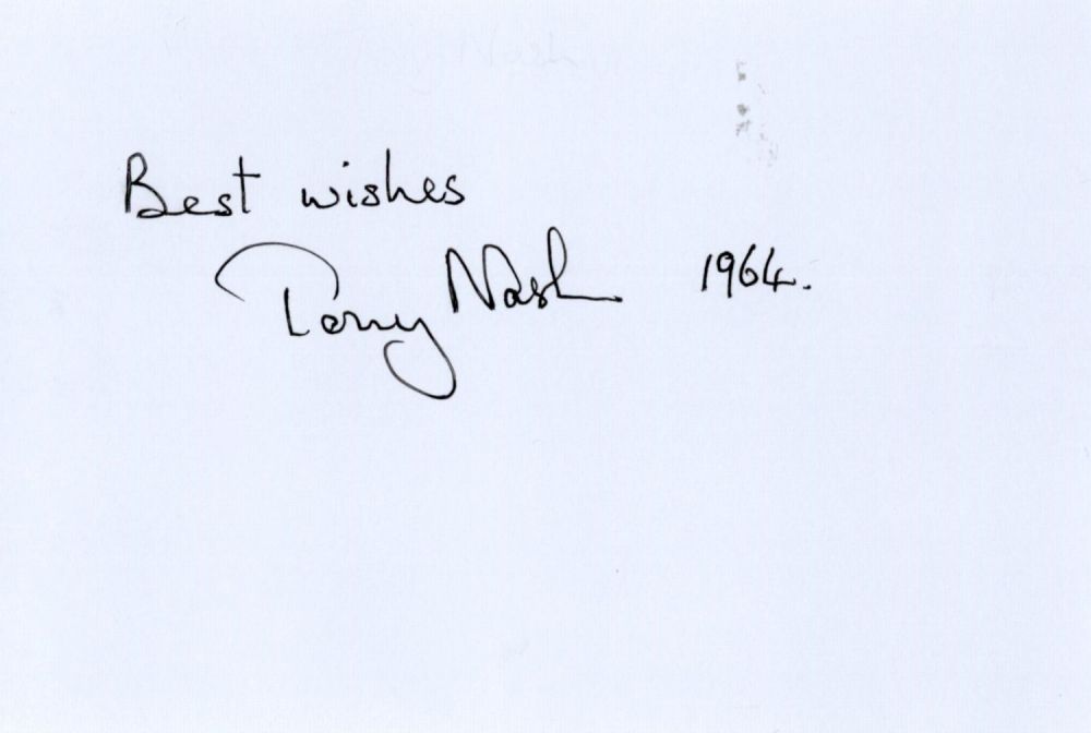 Lot 195: Tony Nash white card (measuring 6"x4") nicely signed...