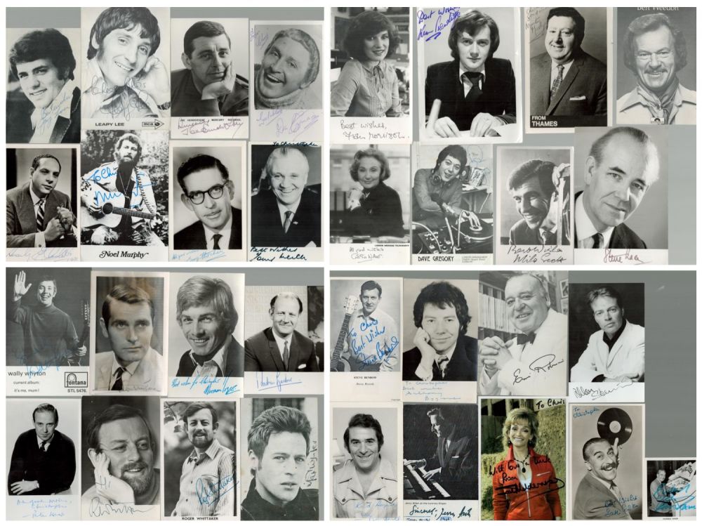 Lot 206: TV and Music large, signed promo photo collection....