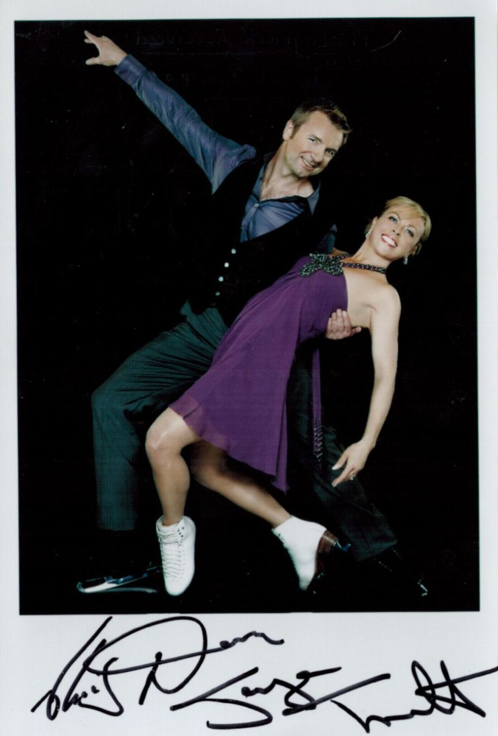 Lot 208: Torvill and Christopher Dean signed 6x4 colour skating...