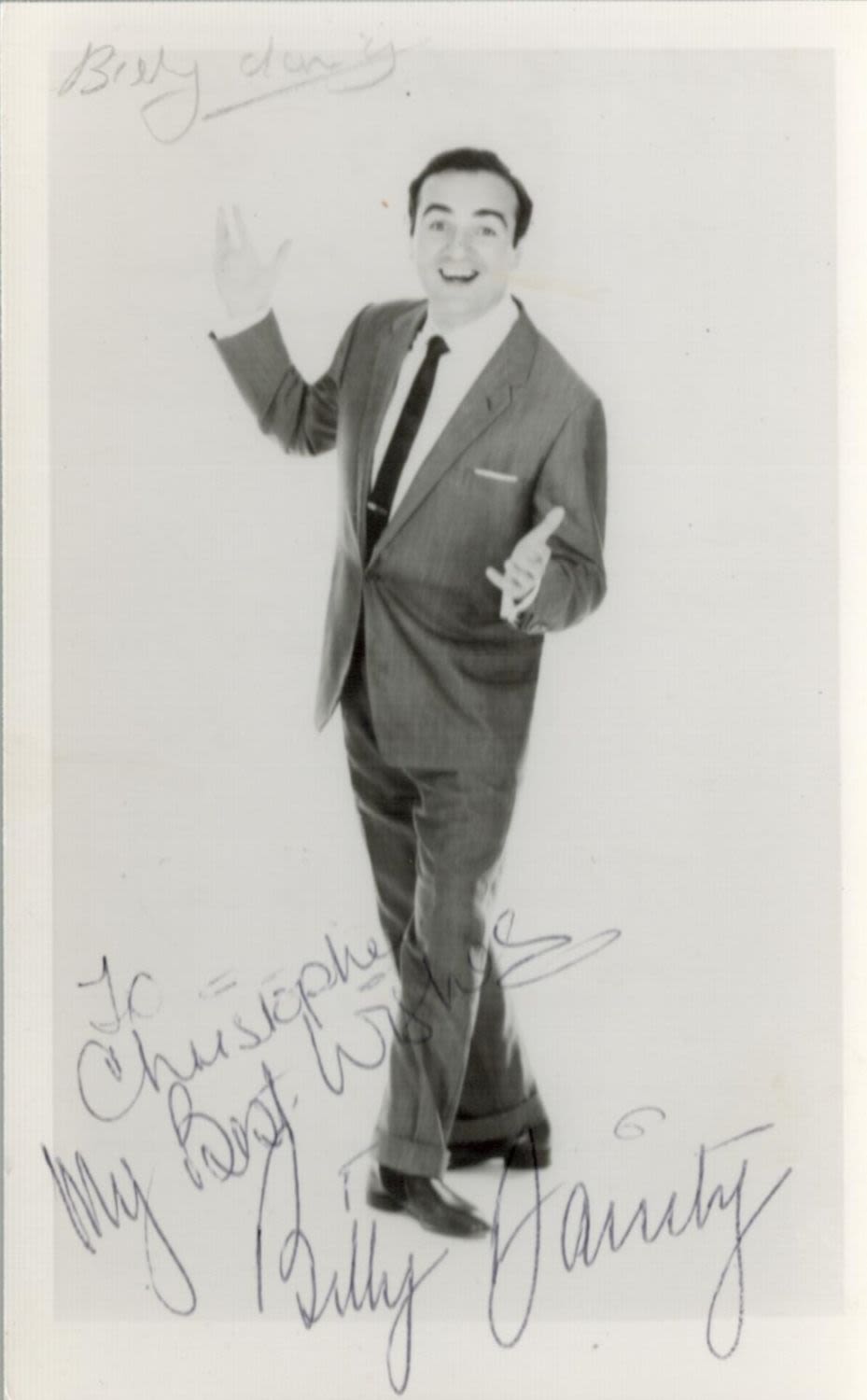 Lot 210: Billy Dainty signed 6x3 black and white photo....