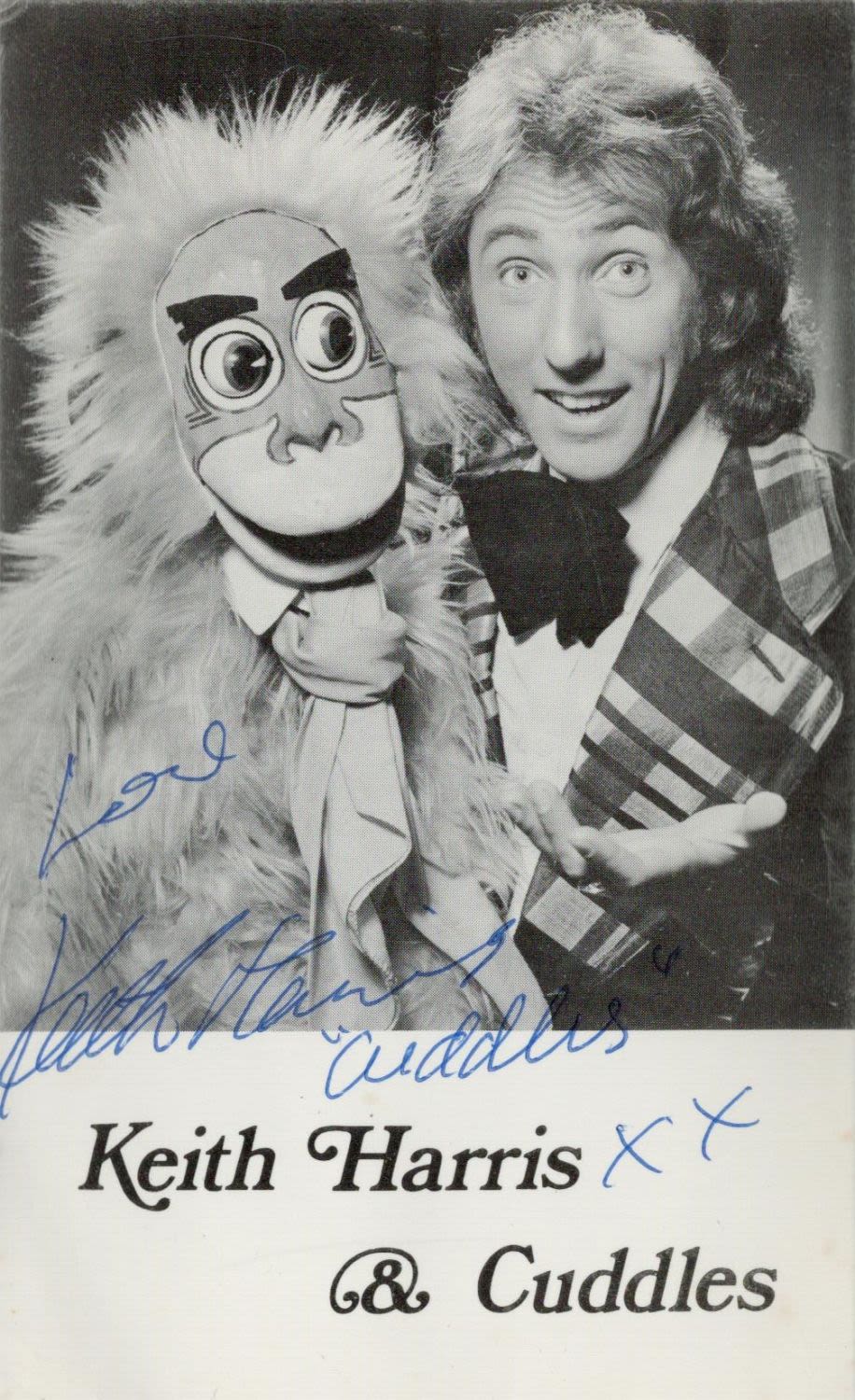 Lot 225: Keith Harris and Cuddles signed 6x4 black and...