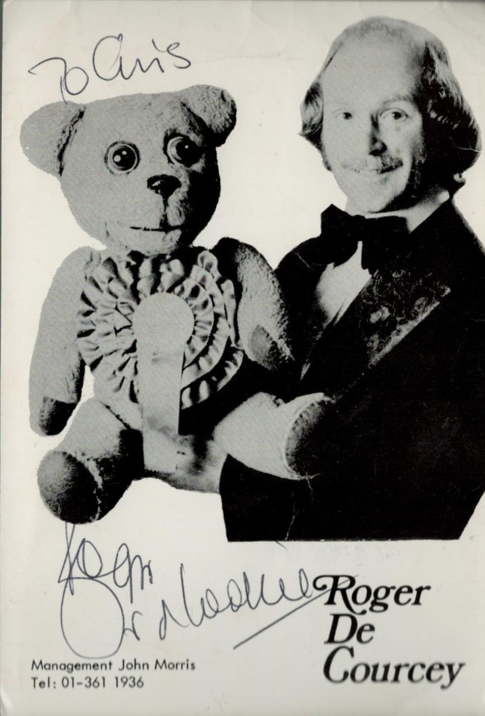 Lot 227: Roger De Courcey signed 6x4 black and white...