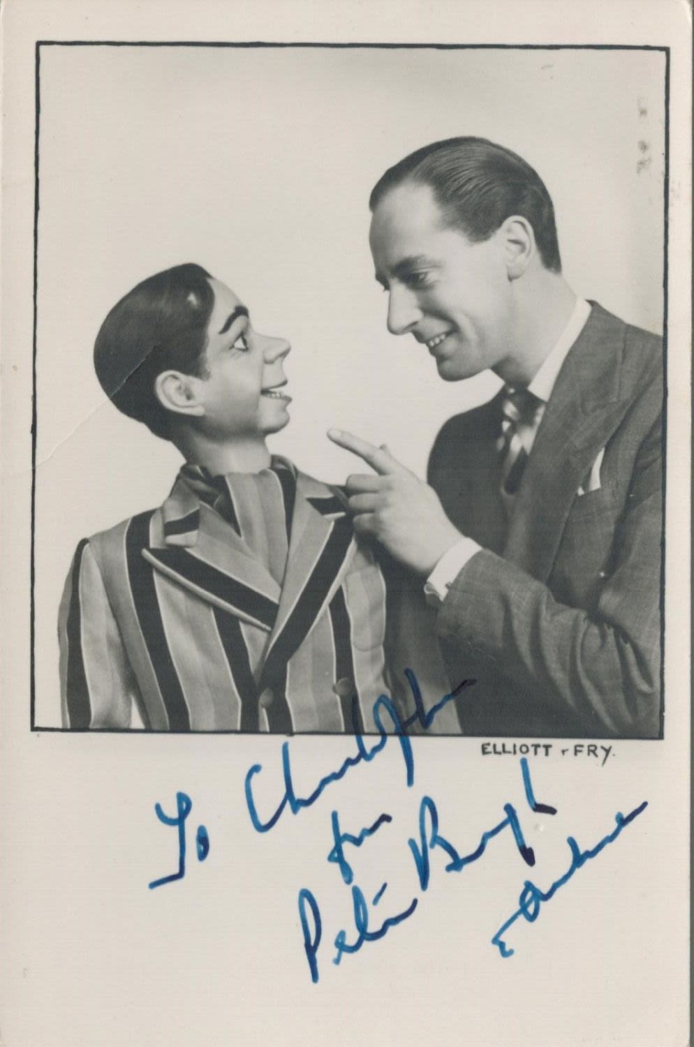 Lot 228: Peter Brough and Archie Andrews signed 6x4 black...