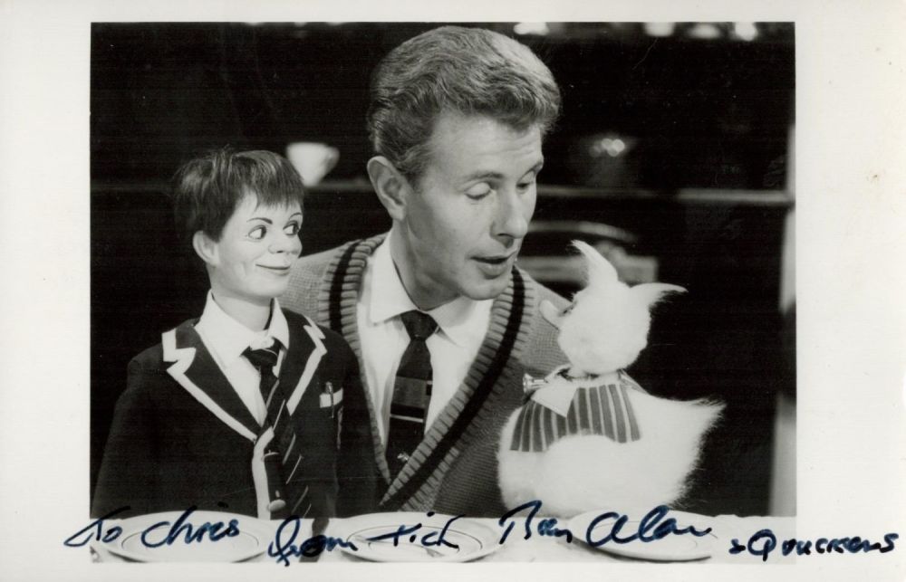 Lot 229: Ray Allan and Lord Charles signed 5x3 black...