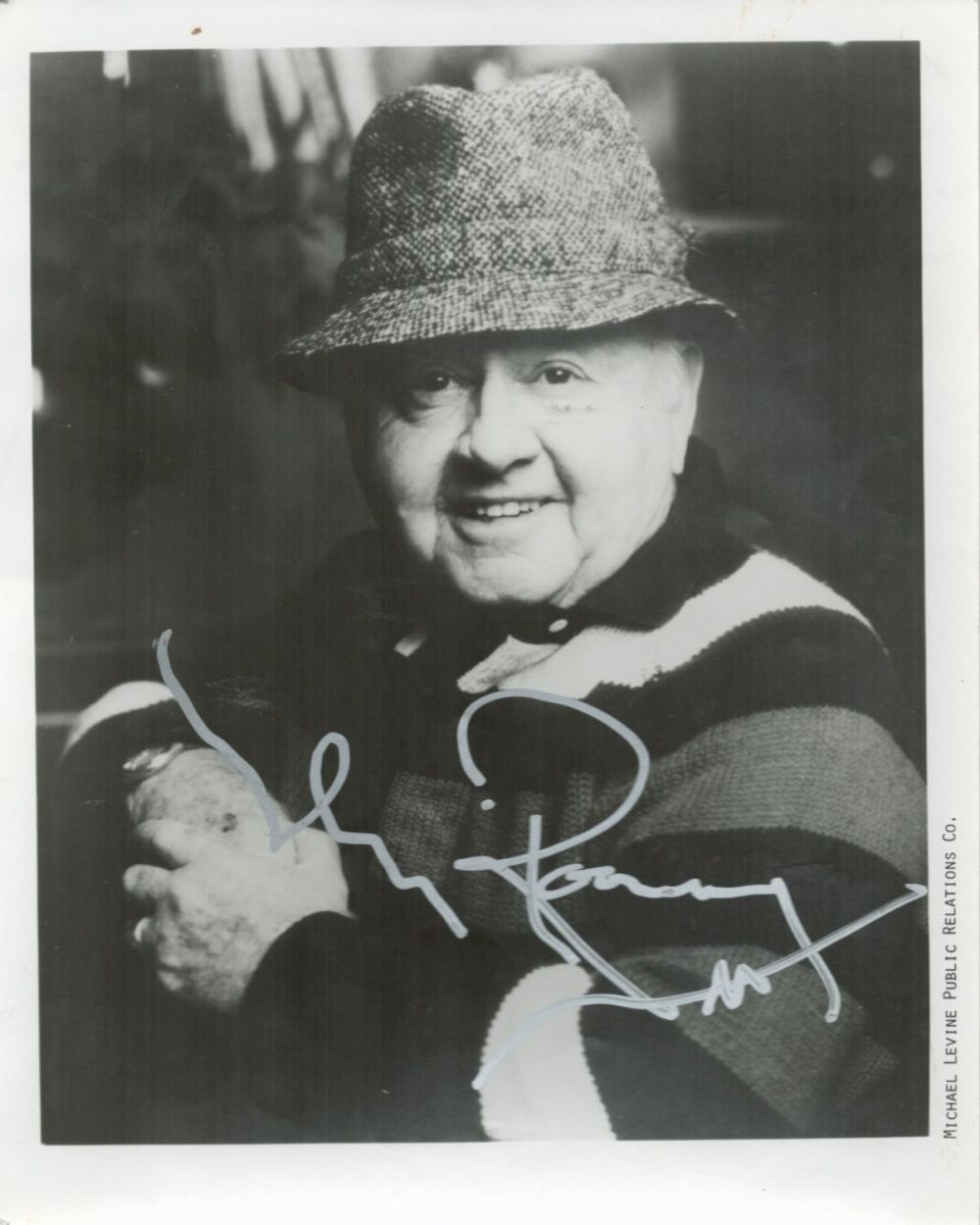 Lot 251: Mickey Rooney signed 10x8 black and white photo....