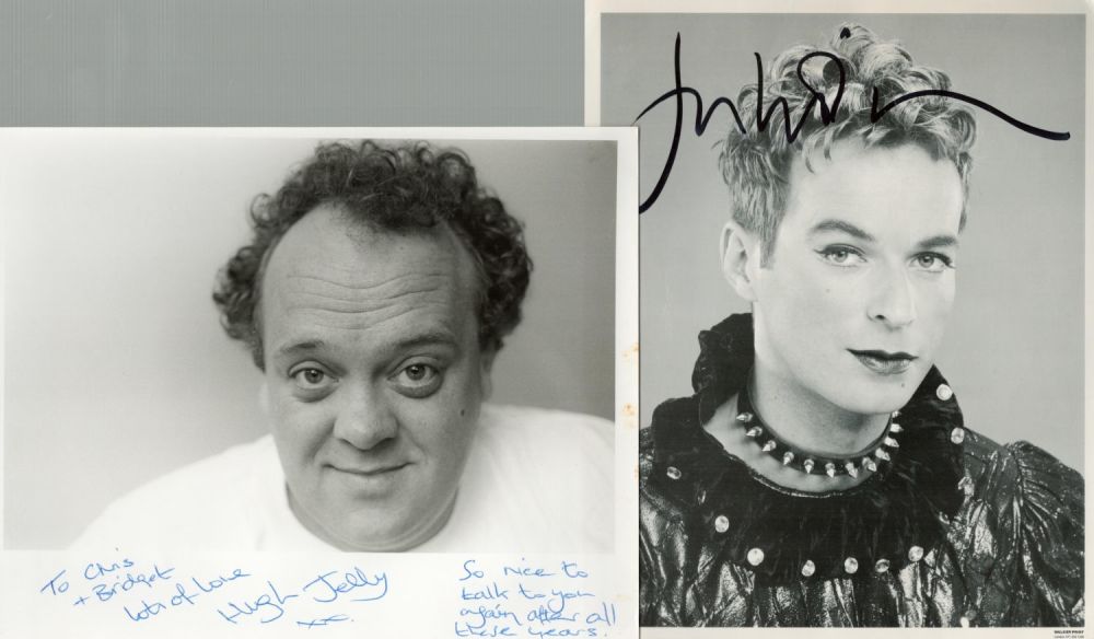Lot 264: Julian Clary and Hugh Jelly signed 10x8 black...