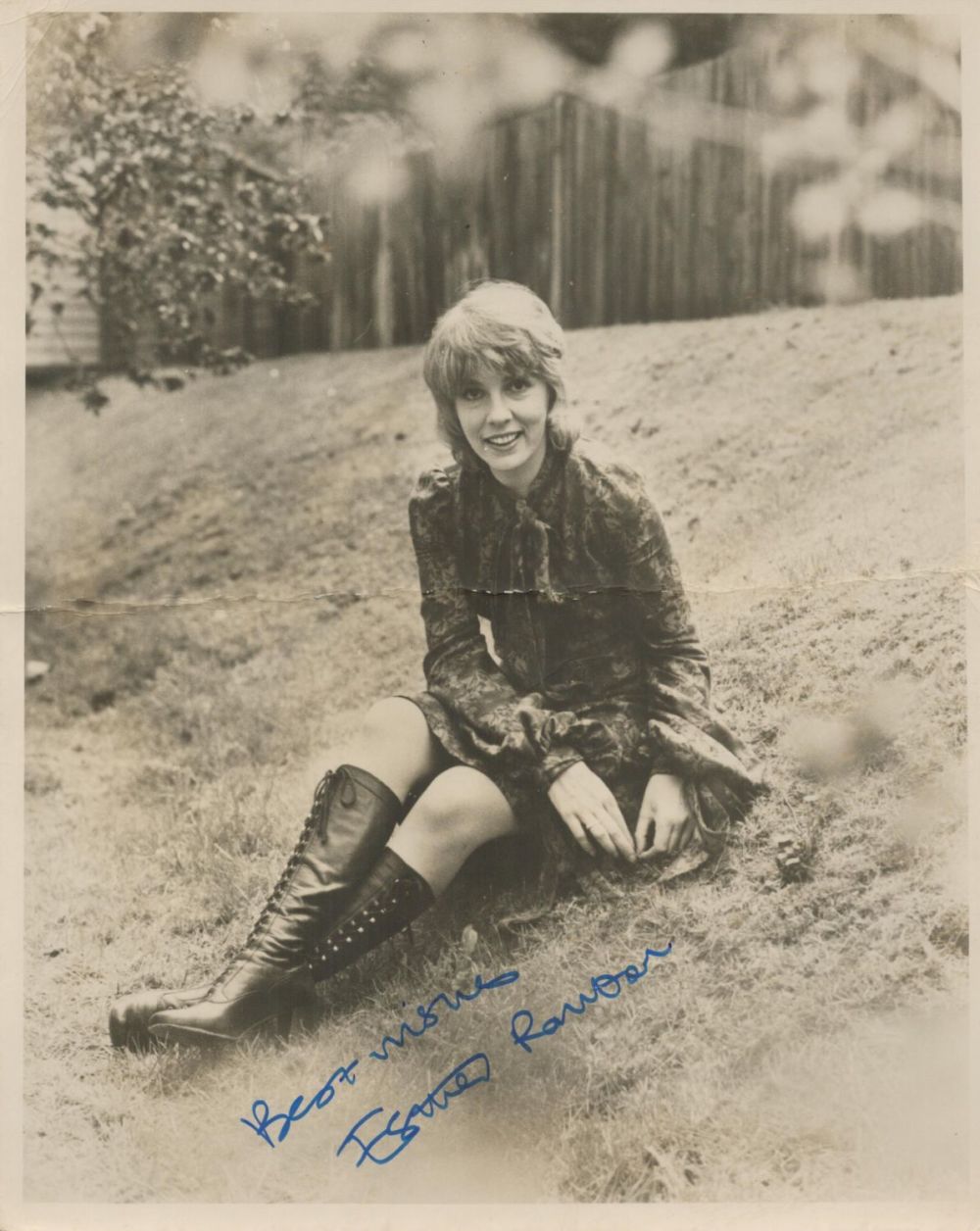 Lot 269: Esther Rantzen signed 10x8 black and white photo....