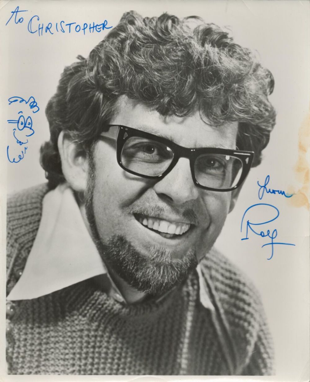 Lot 273: Rolf Harris signed 10x8 black and white photo....